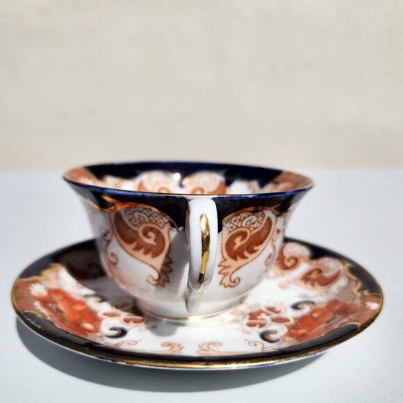 Alfred B Pearce & Co Antique English Bone China Tea Cup Saucer Set Vintage Plate - Picture 3 of 16